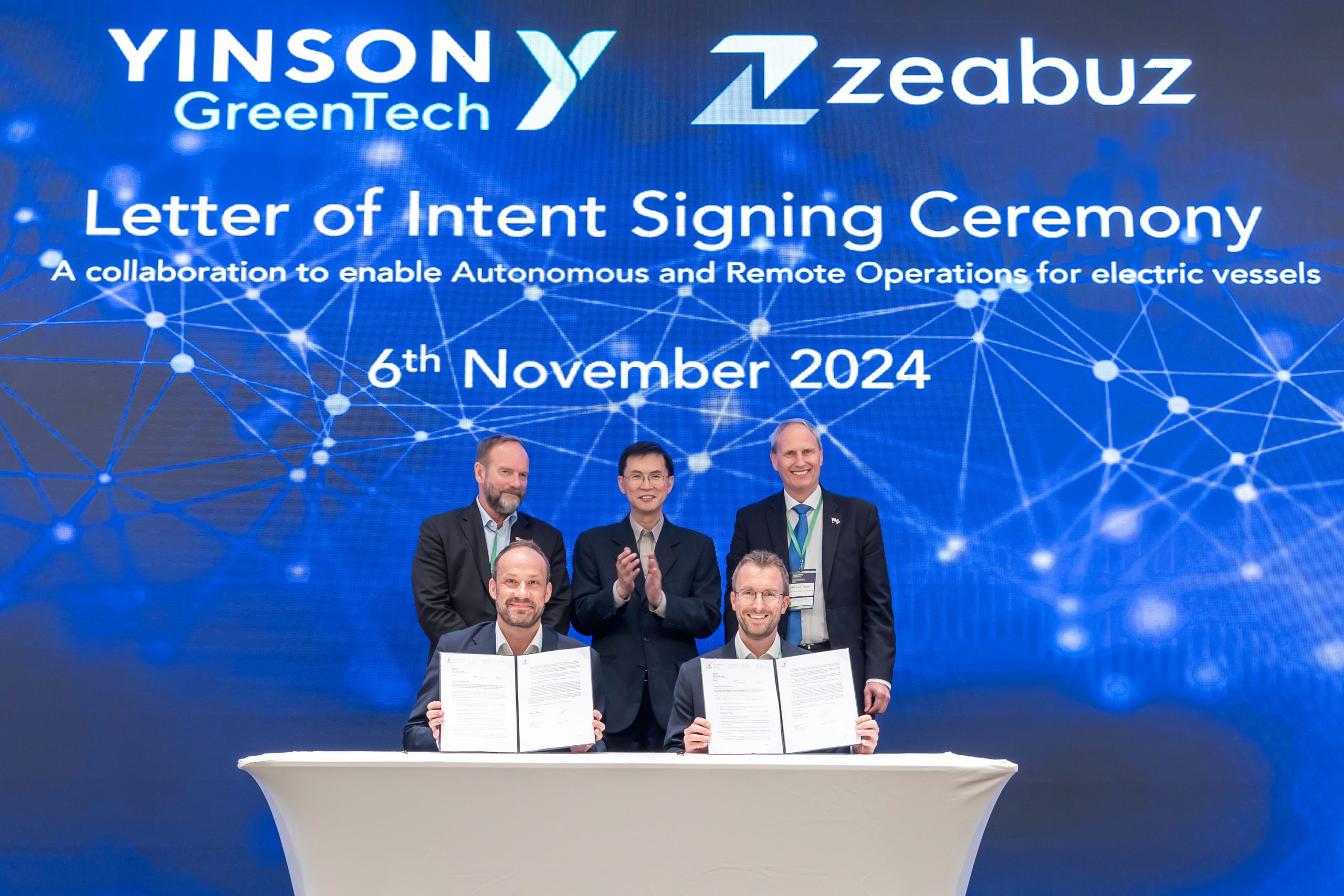 Yinson GreenTech and Zeabuz Sign a Letter of Intent to Advance the Development of Autonomous, Remote-controlled Electric Marine Vessel Operations